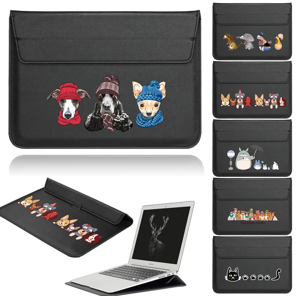 

PU Leather Laptop Sleeve Bag for 11 12 13 14 15 Inch Case for MacBook Xiaomi HP Dell Acer Matebook Hasp Unisex Notebook Bag