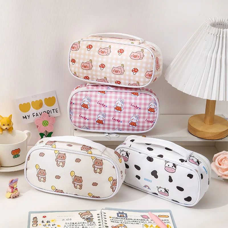 Flexible Big Pencil Case Pouch Bag Fabric Quality School Supplies Stationery Gift School Cute Pencil Box Pencilcase Pencil Bag