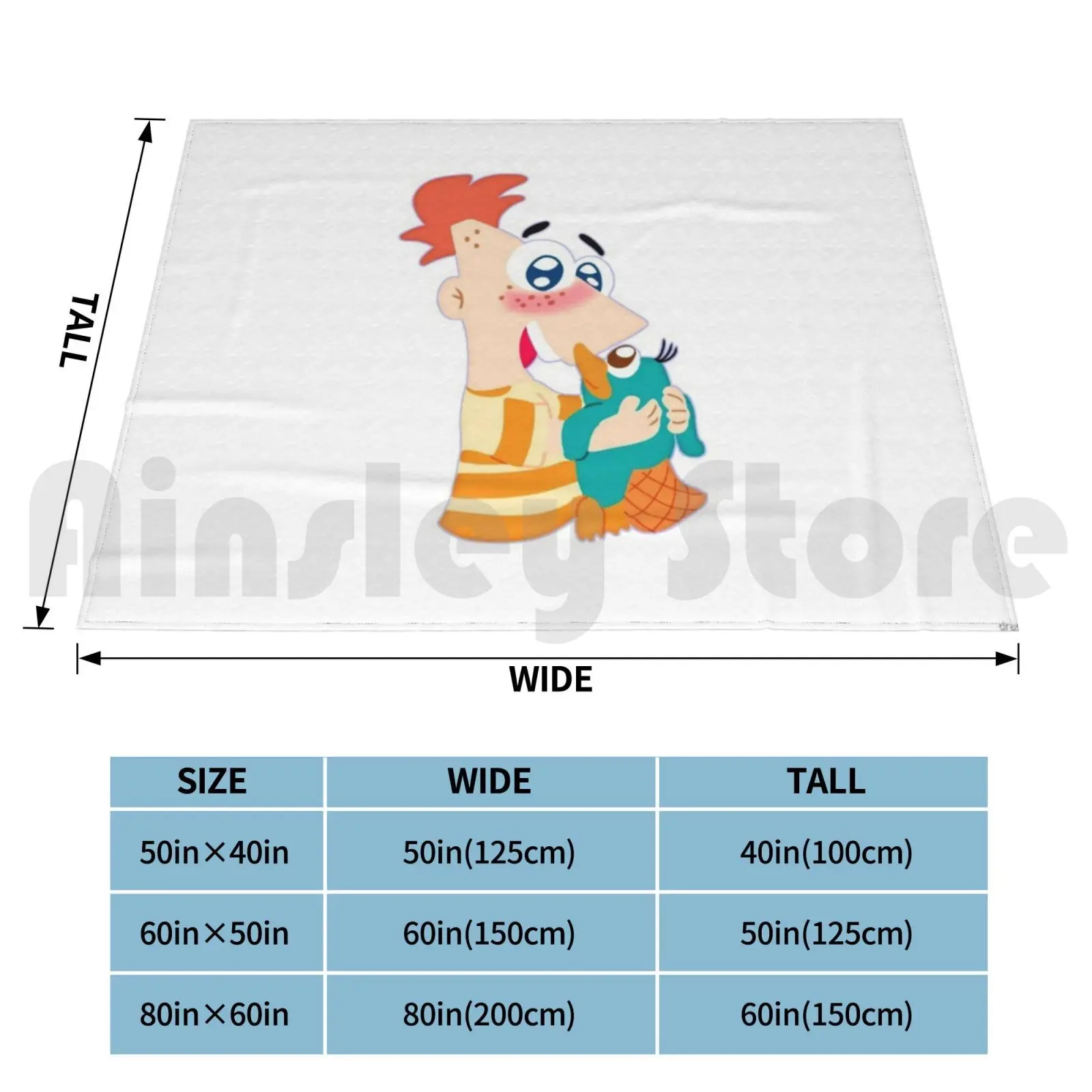 Lift! Blanket Fashion Custom Pnf Phineas Flynn Perry The Agent P