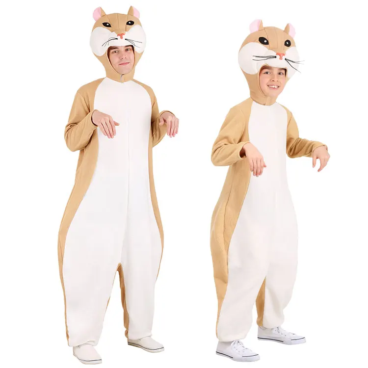 Halloween Children's Day Stage Performance Adult Children Rodent Rat Hamster Mouse Costume White mouse