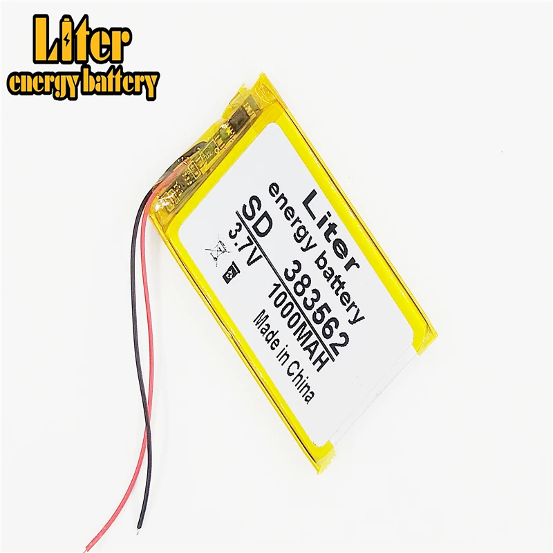 3.7V 383562 403560 Liter Energi Lipo Rc Battery 1000Mah untuk Rc Li Polimer Helikopter Kecil, GPS MP3,MP4, Alat