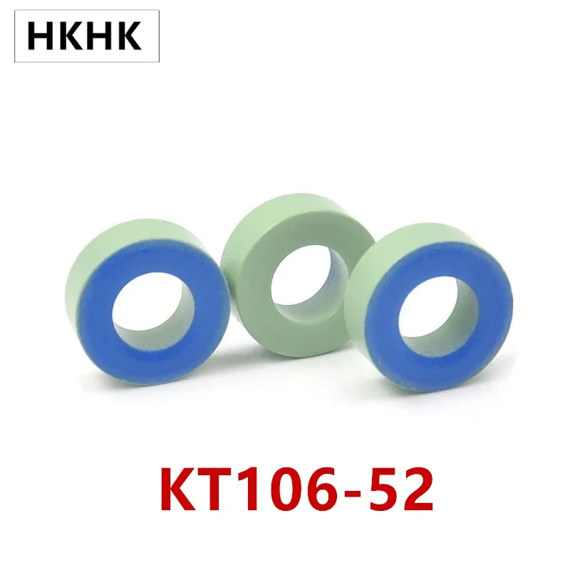 

KT106-52 Iron powder cores T106-52 OD*ID*HT 27*14*11.5 mm 95nH/N2 75ue Iron dust core Ferrite Toroid Core toroidal green blue AG