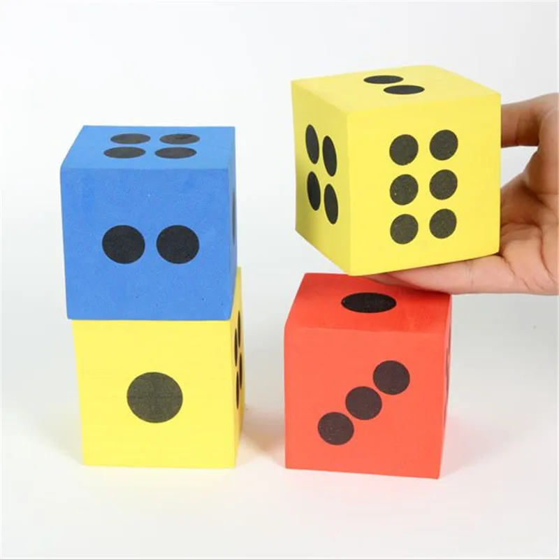 1 Pieces 6.3*6.3*6.3cm Big EVA Foam Dot Dice for Math Teaching Educational Camping Hiking Playing Dice Cube