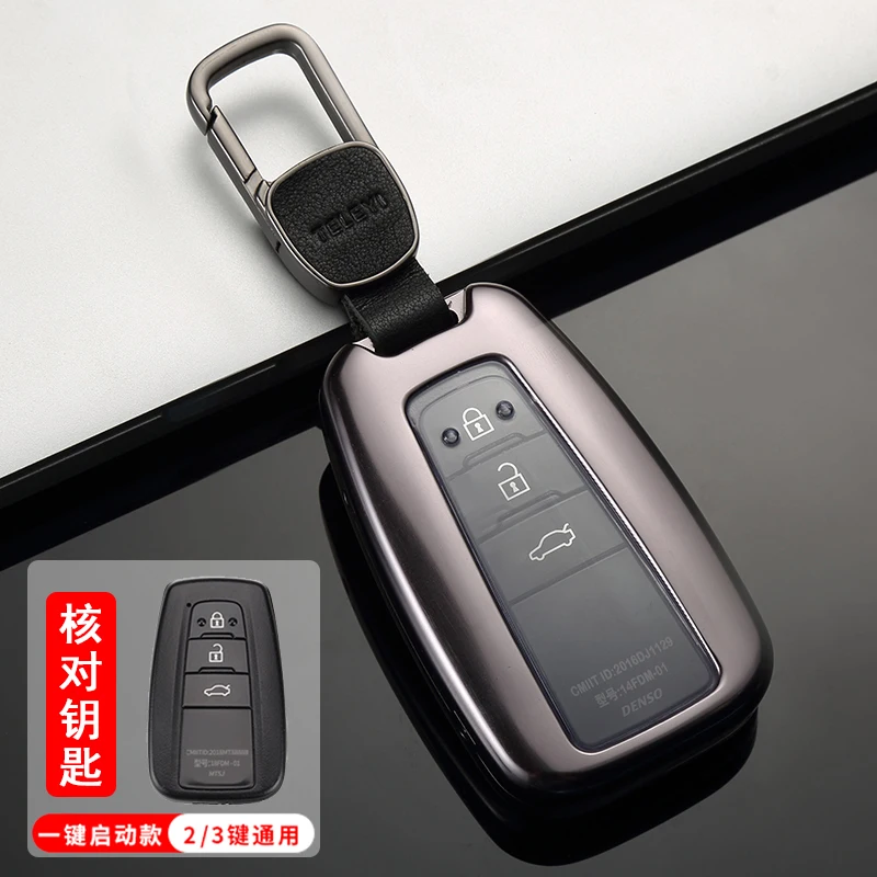 

Aluminium Alloy Car Smart Key Case Cover Fob for Toyota chr Corolla Prado Highlander Levin avalon Accessories for the car