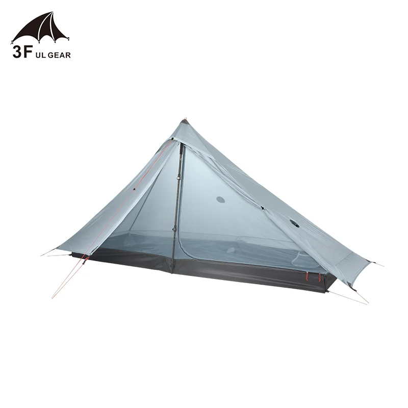 3F UL GEAR Lanshan 1 pro official Tent Outdoor 1 Person Ultralight Camping Tent 3 Season Professional 20D Silnylon Rodless