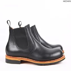 Chelsea Boots Men Suede Leather Luxury Men Ankle Boots Original Male Short Casual Shoes British Style Winter Spring Boot black