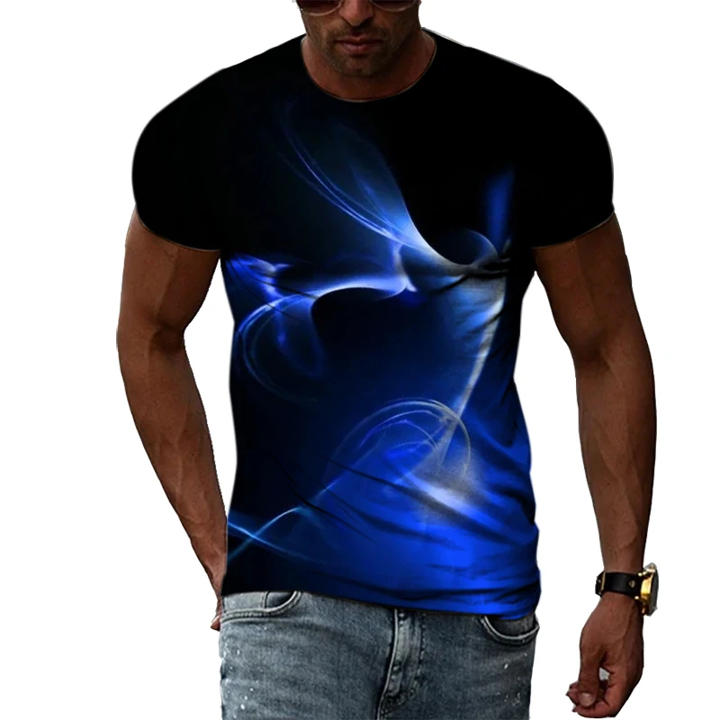 Fashion Personality Abstract Geometry graphic t shirts For Men Summer Casual Handsome Cool Style Trend 3D Printed T-shirts Top