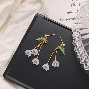 FNIO-BRINKS LONG WOMEN BOOES, Flower Earrings, Crystal Jewelery, Boho Wedding Party, Women's Fashion, New, 2021 8 Main Ethnic Earrings Sales - №4