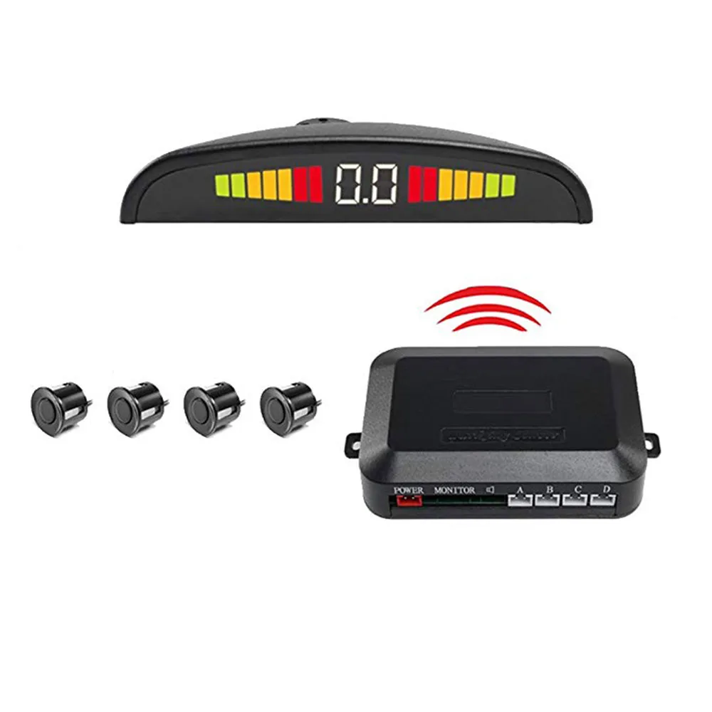 Wireless Car Auto Parktronic Parking Sensor System With 4 Sensors Reversing Car Parking Radar Monitor Detector LED Display