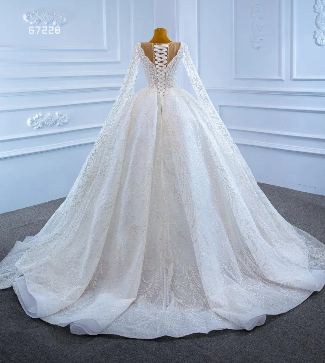 kisswhite customized RSM Collection 67228 Elegant Wedding Dress Shawl  Pearls Deep V-neck Sexy Bridal Gowns Lace Robe De Mariage