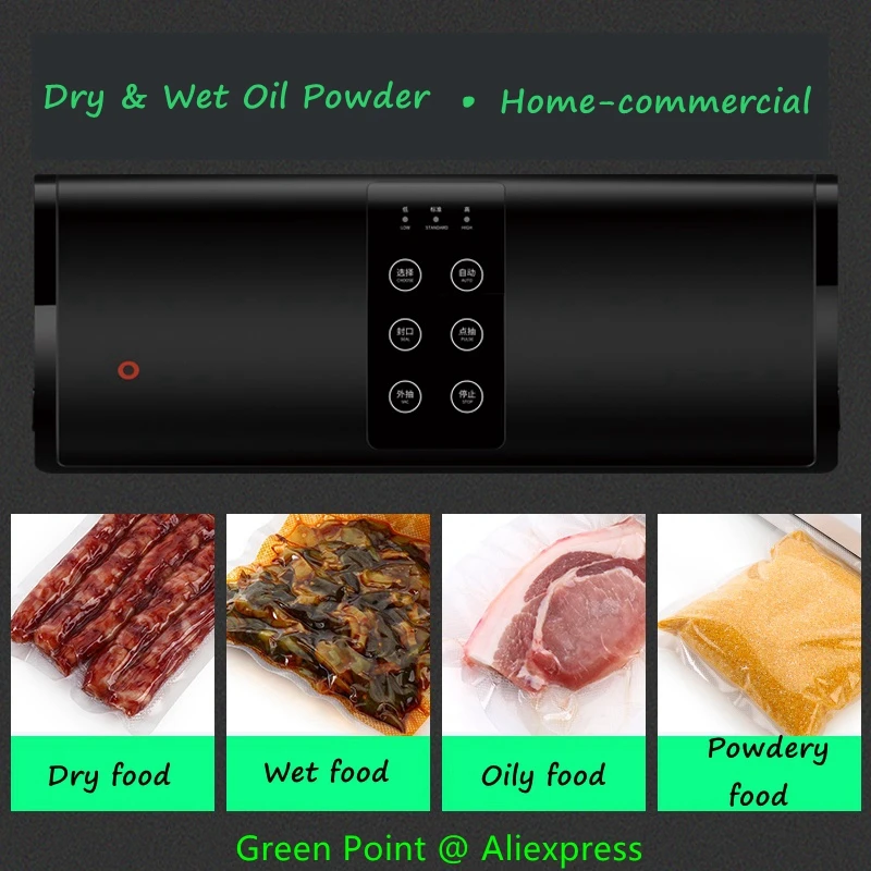 2023 New Automatic Food Sealing Machine Vegetable Snacks Household Five Button Single Pump Six Button Double Pump Vacuum Sealer