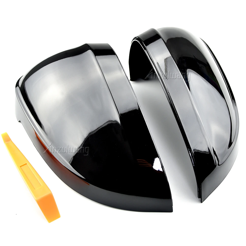 Glossy Black Side Rear View Rearview Mirror Replace Cap Cover For Audi A4 S4 RS4 B9 2016 -2020 A5 S5 RS5 8W6 Car Styling