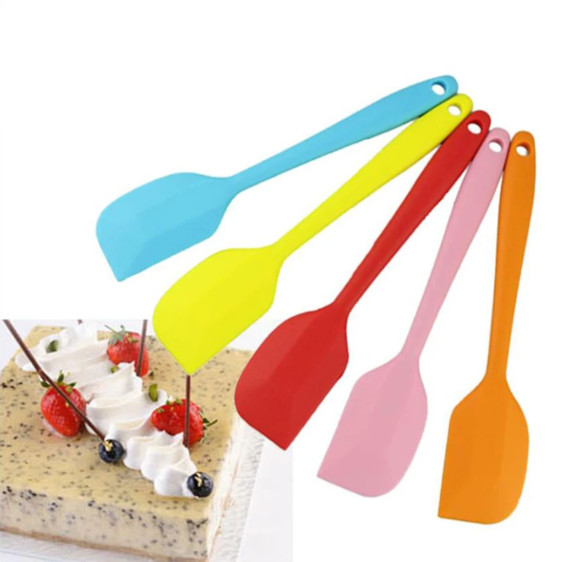 Large Size 26cm Long Handle Silicone Cream Cake Spatula Mixing Batter Baking Scraper Brush Butter Mixer Cake Brushes Cake Tools