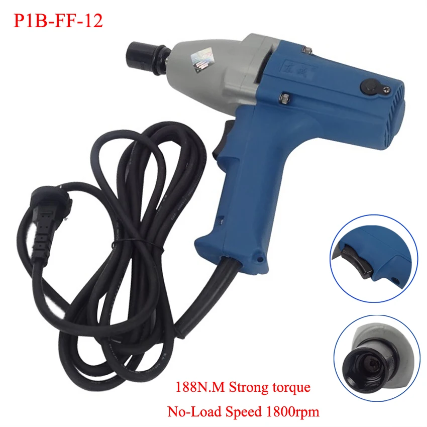 300W 188N.M 1800rpm Electric Wrench M8-M12 Using range 220V/50hz P1B-FF-12 Electric Impact Wrench 1/2 inch Socket 12.7x12.7mm