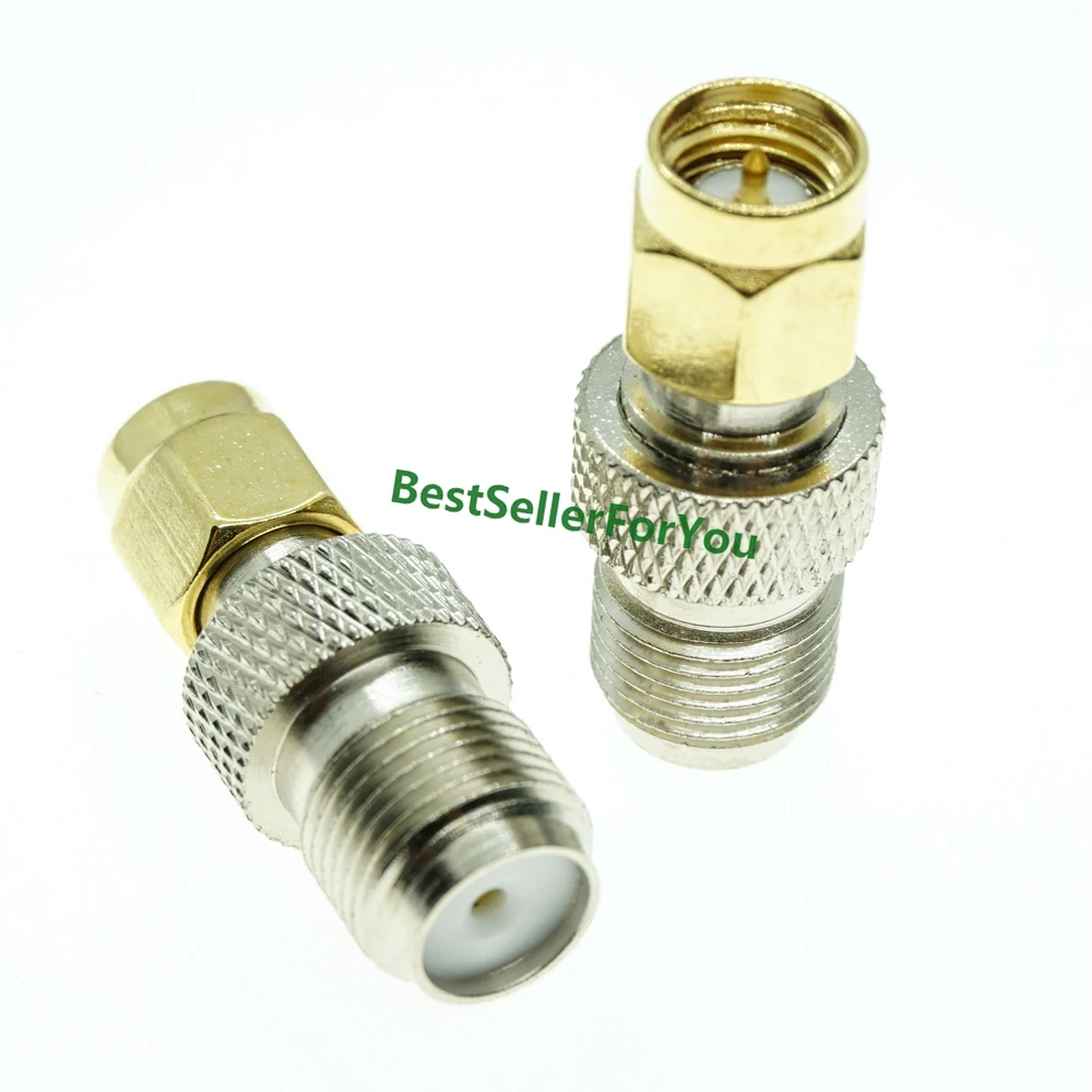 F Type Female Jack To SMA Male Plug Coax Coaxial Connector RF Adapter