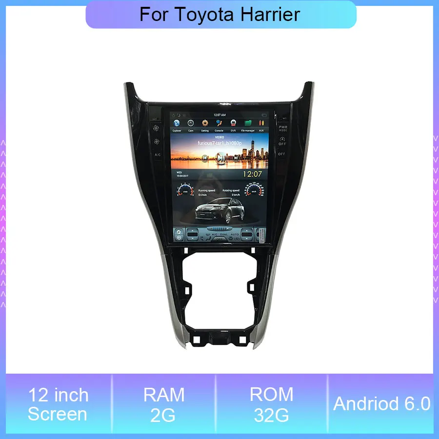 

Android 12inch Tesla Screen For Toyota Harrier Radio GPS Navigation Video Auto Audio Navigation Head