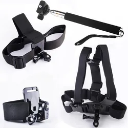 Monopod Mount Head Chest Wrist Strap Kit For Sony FDR X3000 X1000 HDR AS300V AS200V 100V DSC-RX0 Action cam accessories