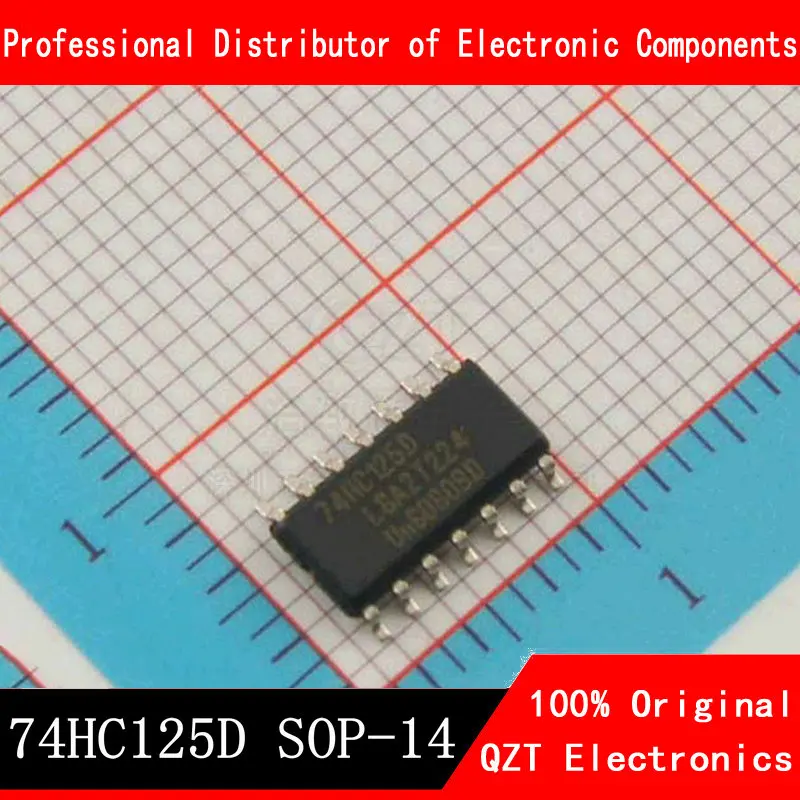 10PCS 74HC125D SOP14 74HC125 SOP SN74HC125DR SOP-14 SN74HC125 SMD new and original IC