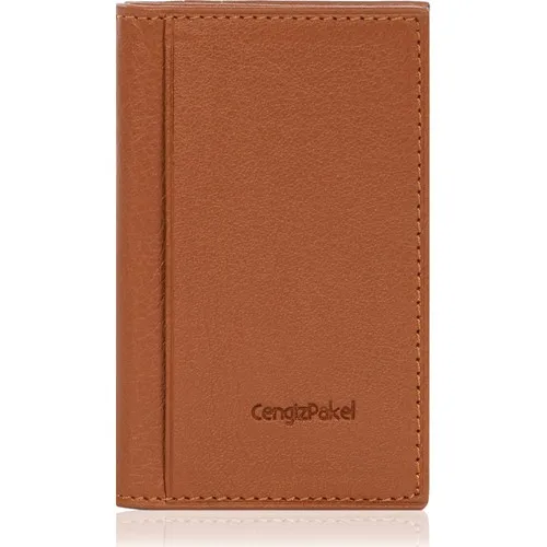 Cengiz Pakel Leather Card Wallet 2305-Tan