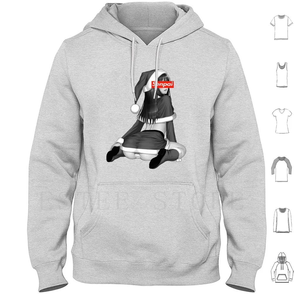 

Anime Girl Hoodie Long Sleeve Anime Girl Anime Hentai Senpai Christmas Black And White Cute Hot Hot Anime Girl Senpai Anime