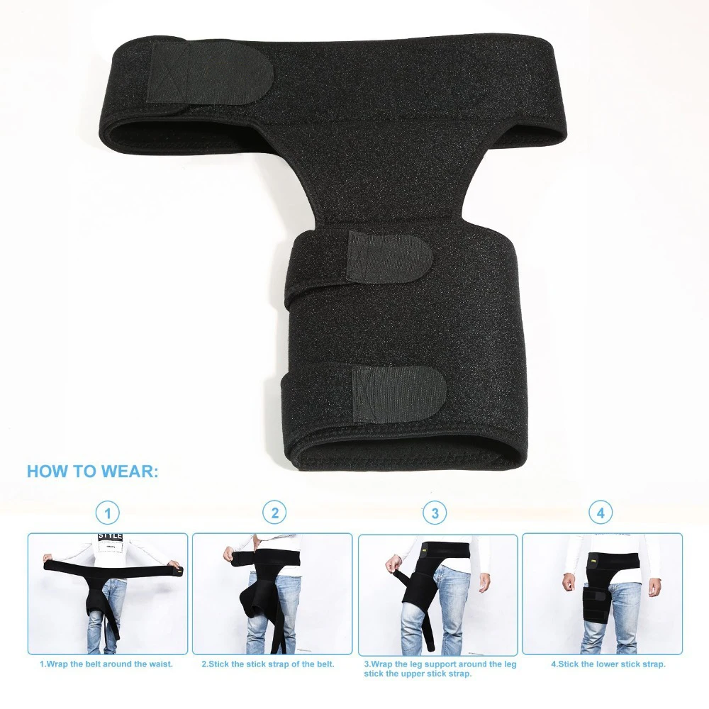 Adjustable Compression Support Wrap Hip Joint Support Waist Groin Sacrum Pain Relief Strain Arthritis Protector Hip Thighs Brace