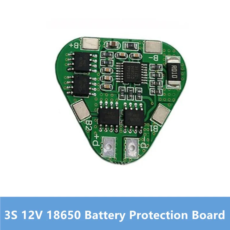 Placa de protección de batería de litio 3S, 12V, 18650, 11,1 V, 12,6 V, protección contra sobredescarga, 8A, paquete de 3 celdas, Li-ion, BMS, PCM, PCB