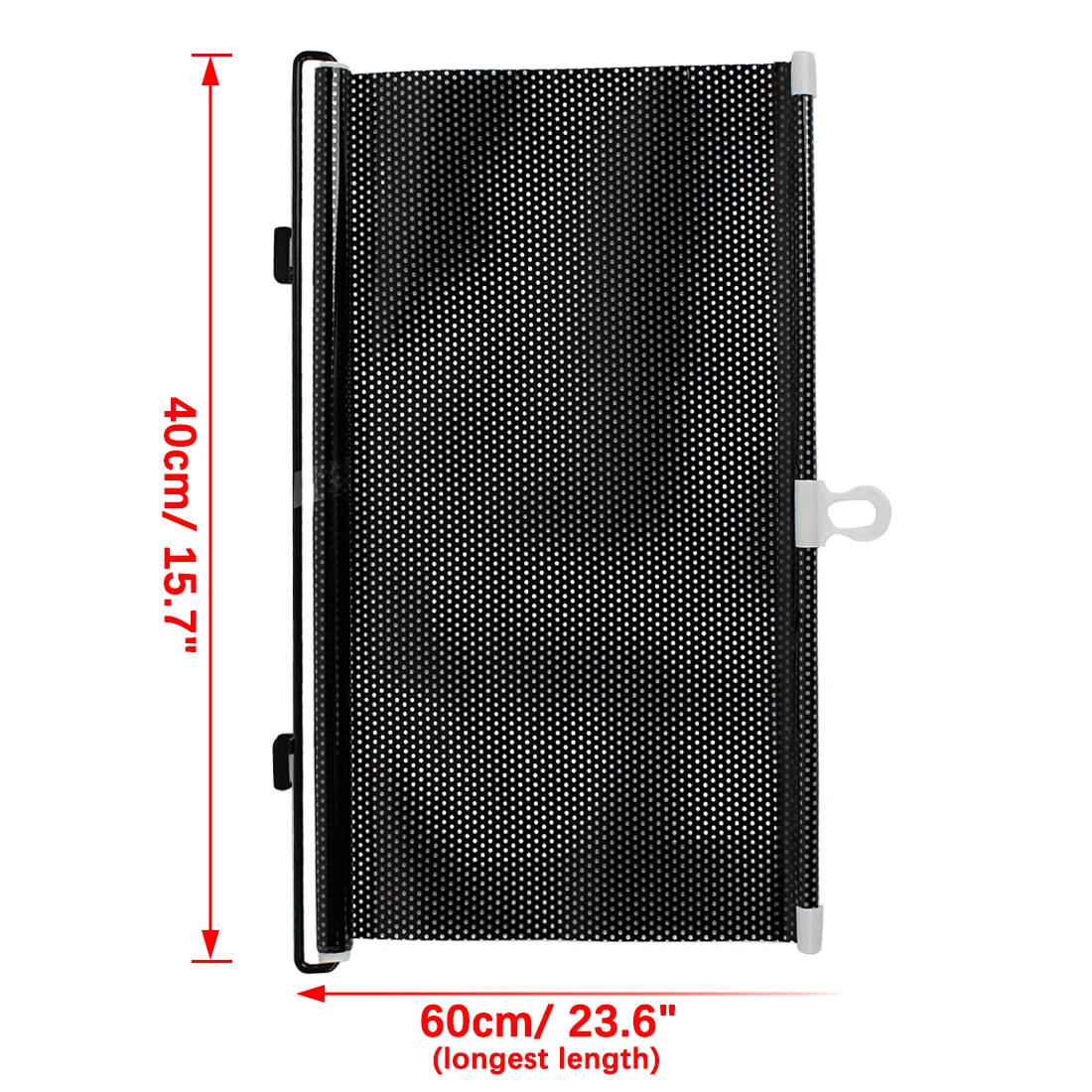 X Autohaux 40Cm X 60Cm Black Retractable Vehicle Car Curtain Window Roller Sun Shade Blind Protector