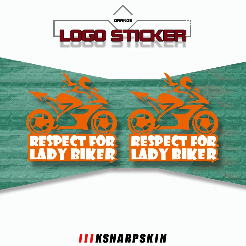 

General reflective color stickers for motorcycles, windshield decals, helmet stickers, suitable for lady biker RESPECT