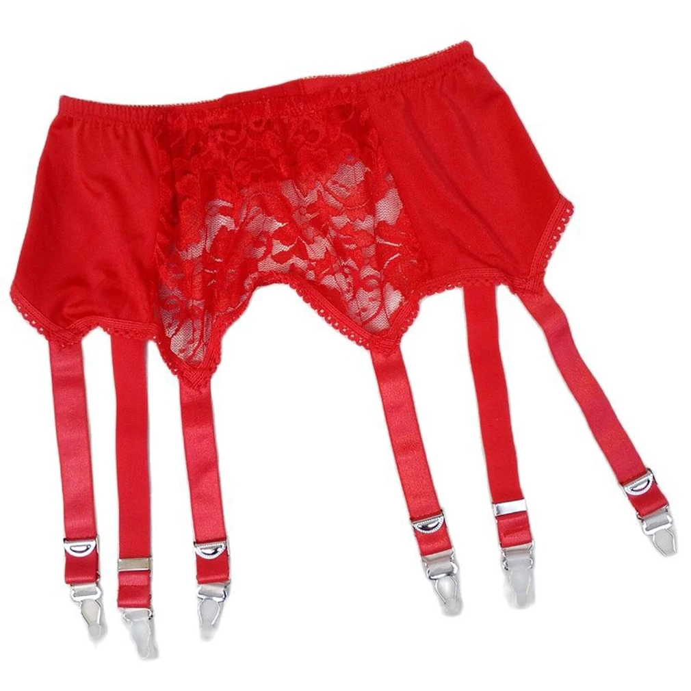 Women's 6 Straps Lace Suspender Garter Belts for Stockings