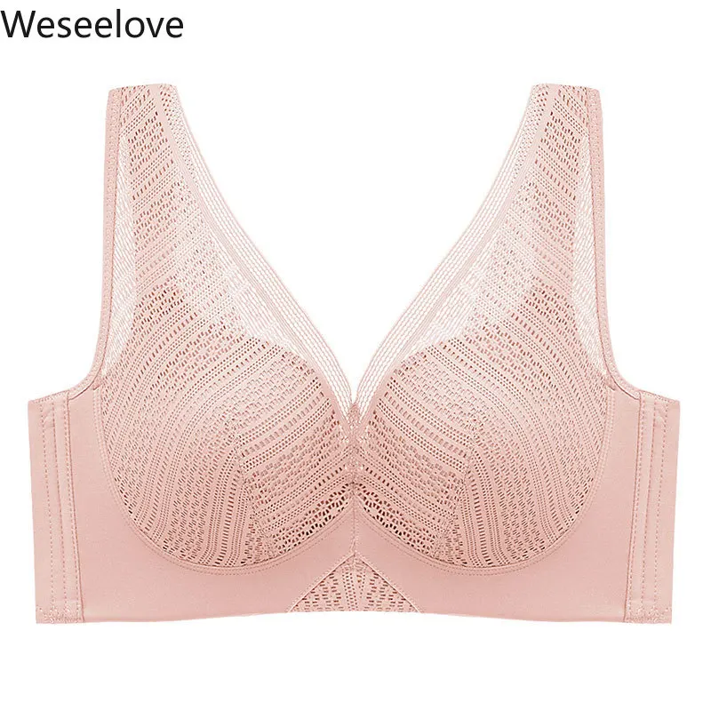 

Weseelove Woman Underwear Without Frame Plus Size Bra for Women Sexy Lace Large Lingerie ssieres Push Up S03-1