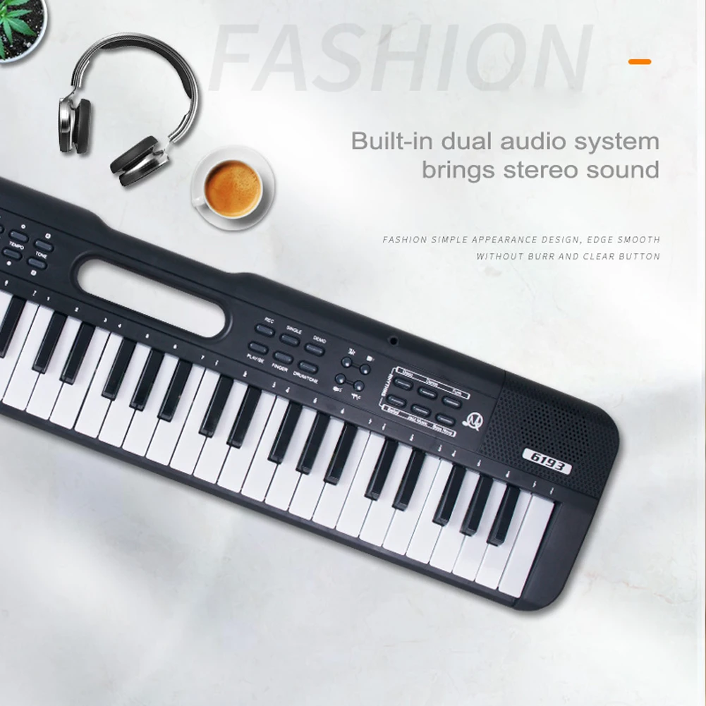 Portable 61 Keys Digital Music Electronic Keyboard Kids Multifunctional Electric Piano for Piano Student Musical Instrument