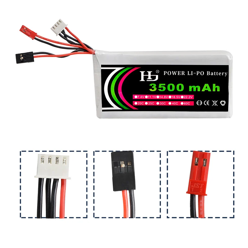 Flysky GT-3B GT-2 RC Transmitter Remote Controller GT3B GT2 battery 7.4v 3500Mah 8C 2S li-po Battery