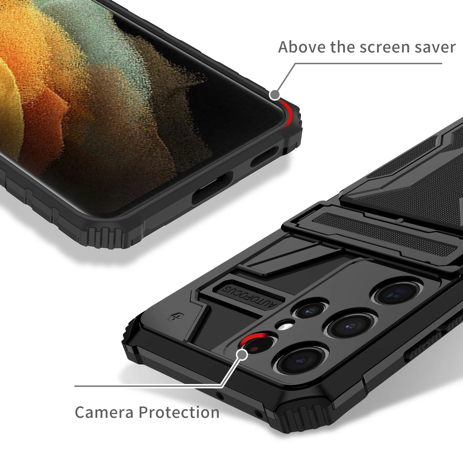 Hülle für Samsung Galaxy S25 Ultra S24 FE Note 20 Ultra A16 A55 A05S Brieftaschen-Karten-Flip-Cover Schützende Hybrid-Stand-Hartschalenhülle – Detail 6