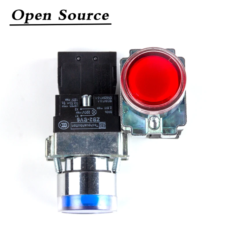 22mm Self-reset/Momentary XB2-BW Metal Push Button Switch with LED Light NO/NC 12V 24V 220V 380V Green Red Yellow Blue White