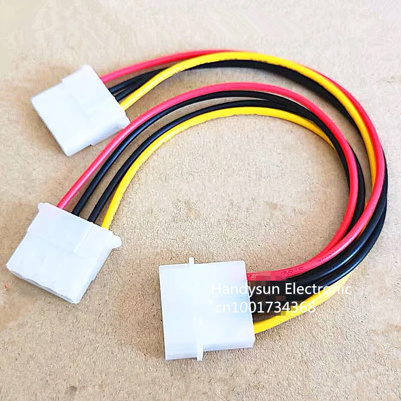 Adaptador de fonte de alimentação, 4 pinos macho para 2x4 pinos entrada ide dual 4 pinos fêmea disco rígido ide cabos de energia 1 em 2