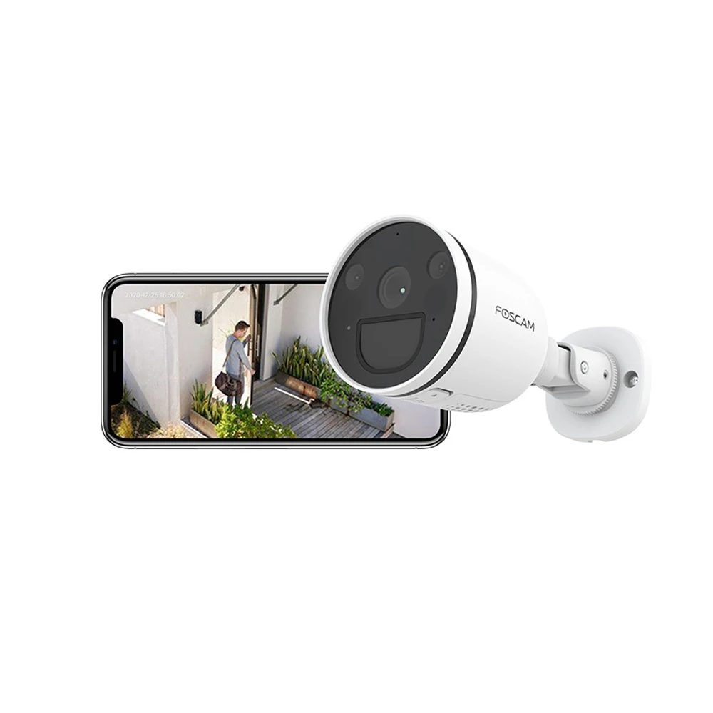 Foscam S41 4MP 2.4GHz 5GHz Dual Band WIFI Spotlight Camera Audio bidirezionale colore visione notturna Slot per schede esterne Outdoor IP66