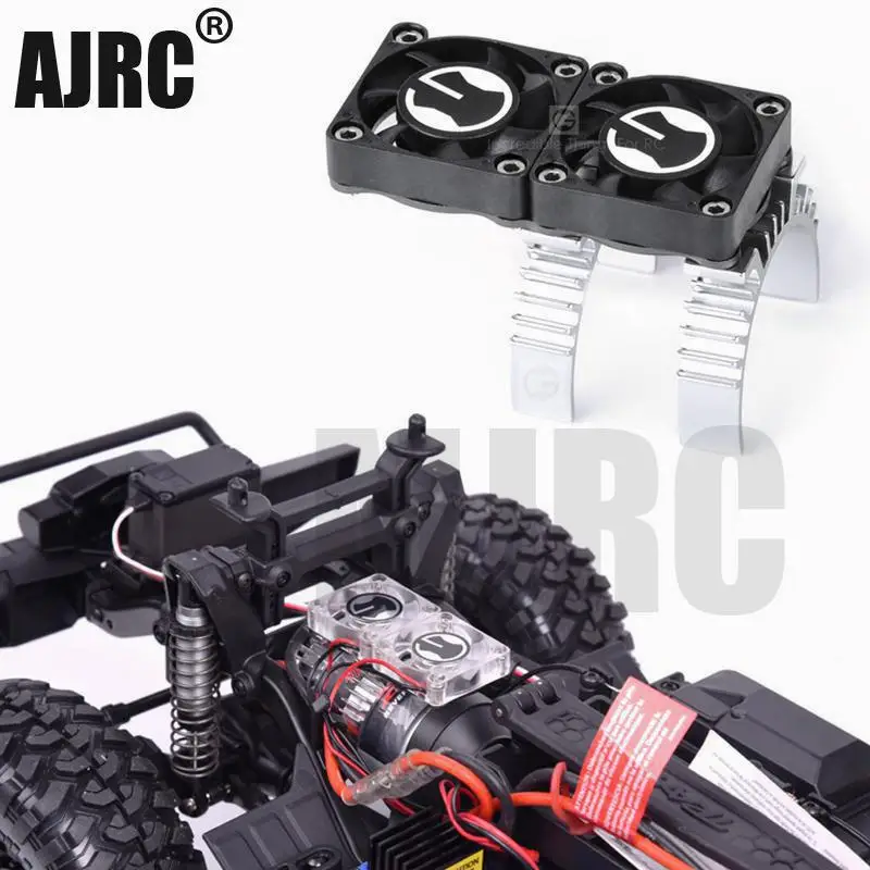 For 1/10 Climbing Car Upgrade Part Trax Trx-4 T Trx4 Defender Bronco Trx-6 Heat Sensitive Radiator Motor Cooling 2 Fan 