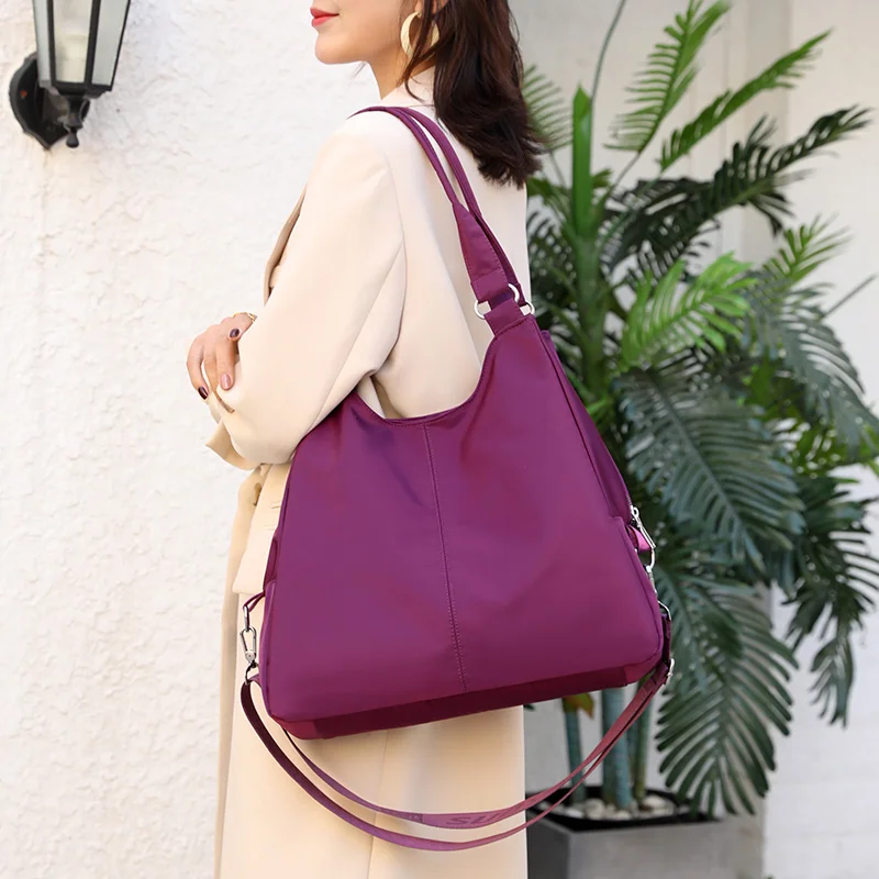 Bolso de hombro de nailon para mujer, bandolera de gran capacidad, de diseñador, a la moda