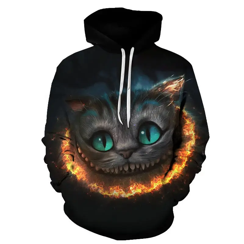 Black Cat Lovely Cartoon Casual hoodie 3D Men Women Printed Sweatshirt Funny Pullover Harajuku Hip Hop Streetwear Tops Hoodies