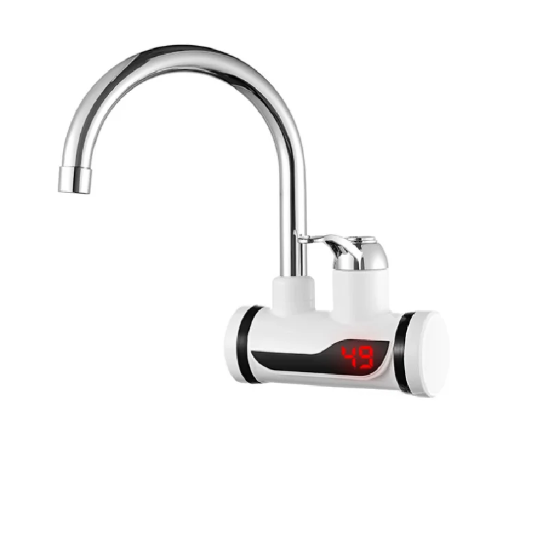 Calentador de agua eléctrico para cocina, grifo de agua caliente instantáneo, grifo de calefacción en frío, calentador de agua sin tanque con rotación de 360 grados