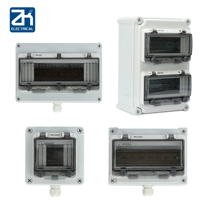 IP67 rainproof switch box, outdoor surface mounting loop box, transparent cover, electrical waterproof box