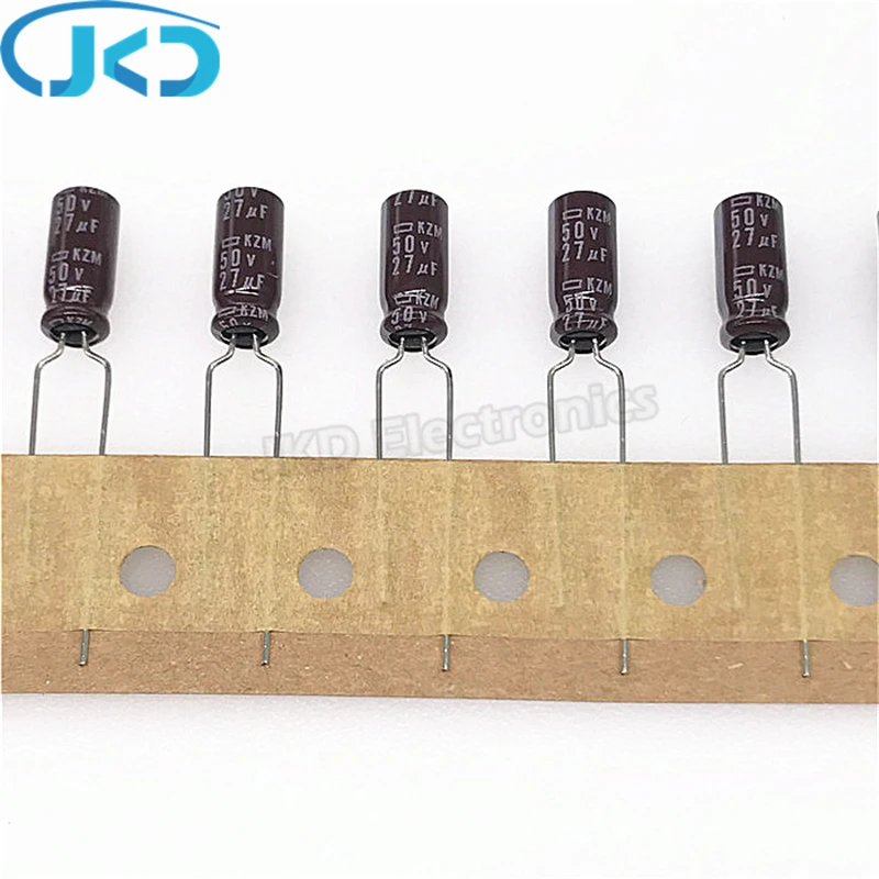 20Pcs 27uF 50V NCC KZM Series 5*11mm Low ESR 50V27uF Aluminum Electrolytic Capacitor NIPPON CHEMI CON