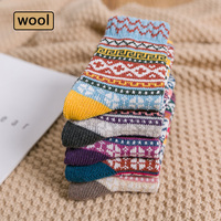 5Pairs/lot New Women's Wool Socks Mixed Color Fashion Women Long socks Autumn Winter Warm socks High Quality Wool  Socks