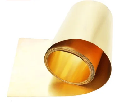 

0.1/0.2/0.3/0.5mmx10/20/30/40/50mmx1000mm 1PC Brass Metal Thin Sheet Foil Plate Thick