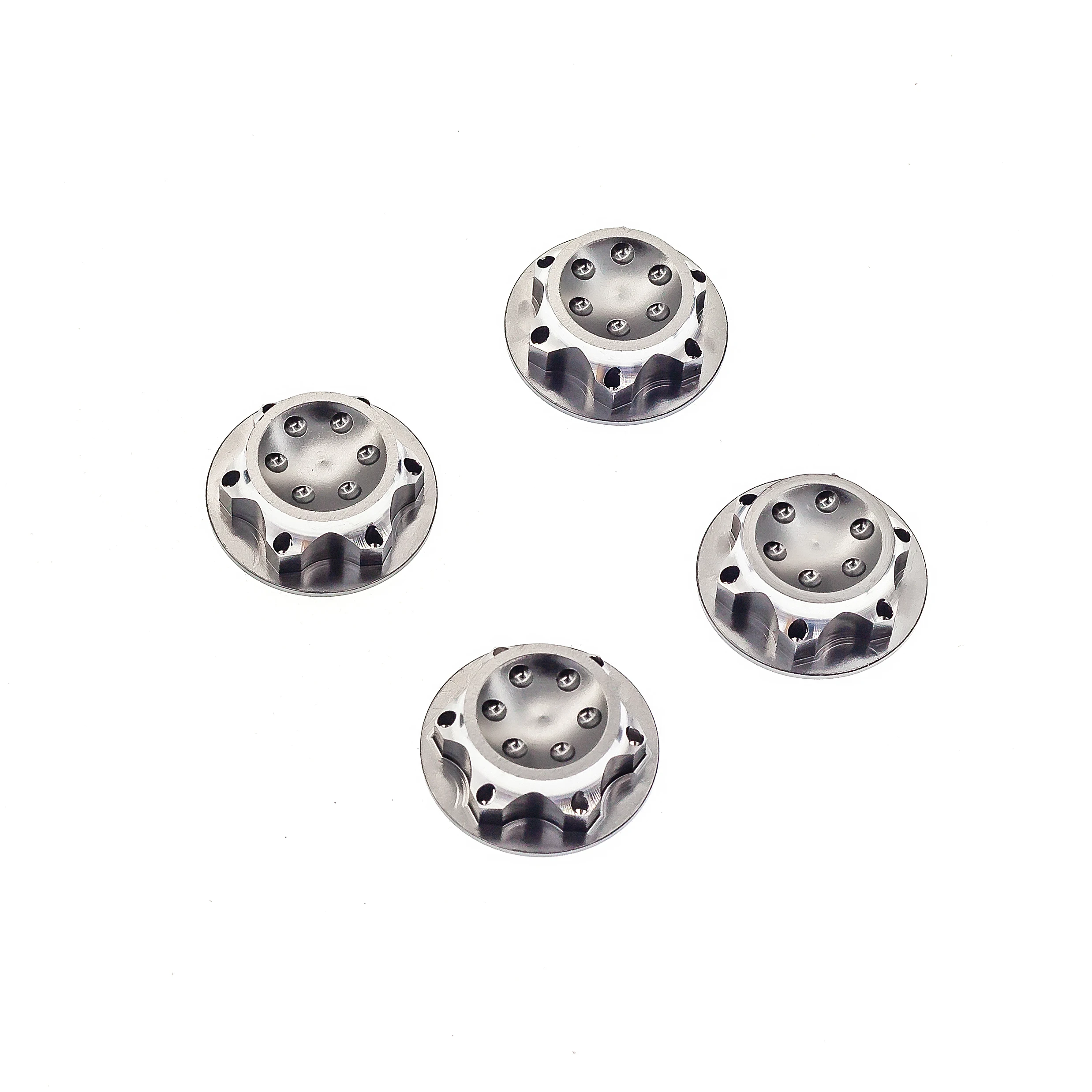 4pc/lot Aluminium Wheel Hub Antidust 17mm Hex Nut For Rc 1:8 Model Car Anti-skid Wheel Cover