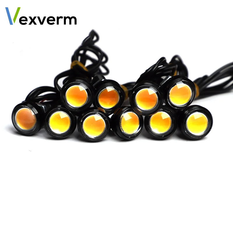 

10/20/50PCS 23/18MM Car Eagle Eye DRL Led Daytime Running Lights LED 12V Backup Reversing Parking Signal Automobiles Lamps