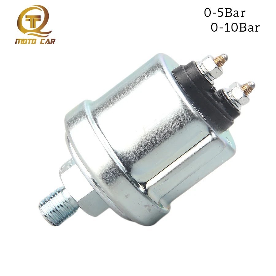 1PC 12V 24V motor yağı basınç sensörü 0-5bar 0-10bar 1/8NPT M10 * 1 Gauge gönderen çıkış sinyali basınç sensörü VDO metre