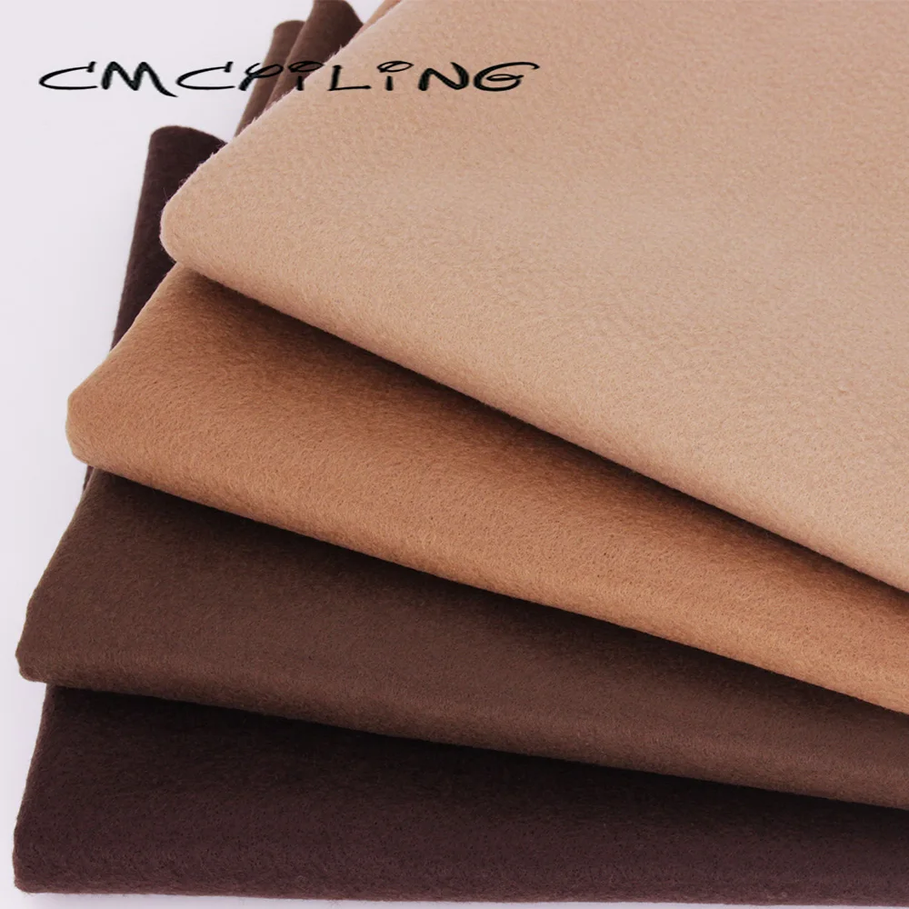 CMCYILING 4 Pcs/Lot,45*55cm Soft Felt Fabric For Kids Needlework DIY Sewing Dolls Crafts  Polyester Cloth