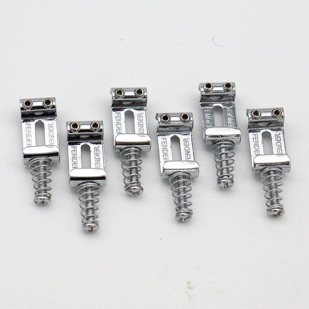 6pcs Guitar Bridge Pull String Code Electric Guitar Saddle Guitar Bridge String Saddle for ST Electric Guitar Accessories