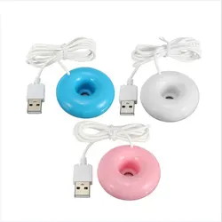 Mini taşınabilir Donuts negatif iyon nemlendirici USB hava nemlendirici arıtma Aroma YAYICI buhar ev